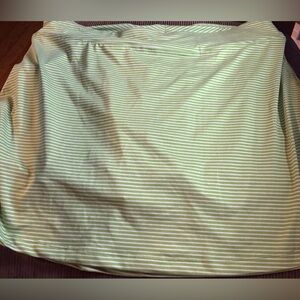 Title Nine Green and White Striped Skirt